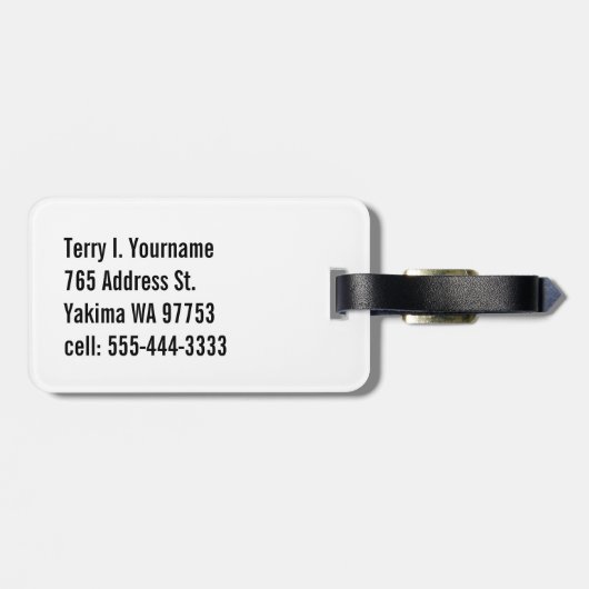 Onze Dame van Guadalupe Bagagelabel (Achterkant horizontaal)