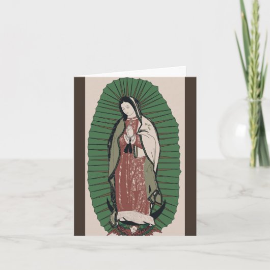 Onze dame van Guadalupe Bedankkaart (Voorkant)