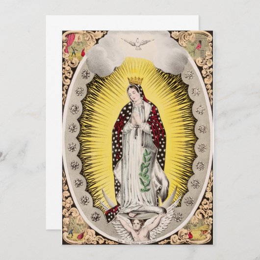 Onze dame van Guadalupe Bedankkaart (Voorkant / Achterkant)