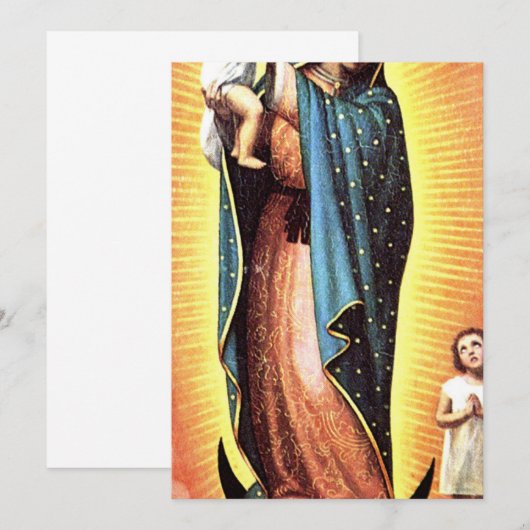 Onze dame van Guadalupe-beschermer van de ongebore Kaart (Voorkant / Achterkant)