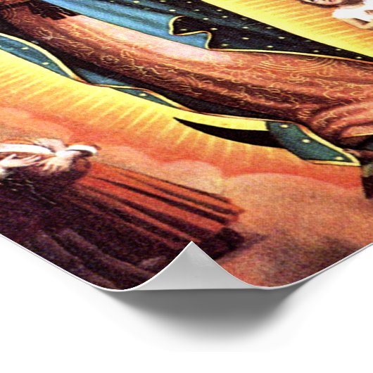 Onze dame van Guadalupe-beschermer van de ongebore Poster (Hoek)