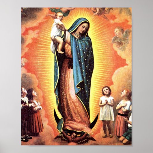 Onze dame van Guadalupe-beschermer van de ongebore Poster (Voorkant)