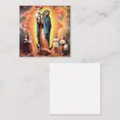 Onze dame van Guadalupe-beschermer van de ongebore Vierkante Visitekaartje (Voorkant / Achterkant)