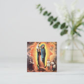 Onze dame van Guadalupe-beschermer van de ongebore Vierkante Visitekaartje (Staand voorkant)