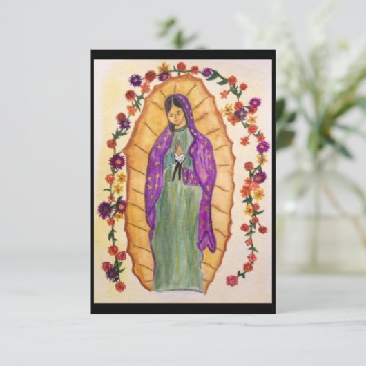 Onze dame van Guadalupe Blank Kaart (Staand voorkant)