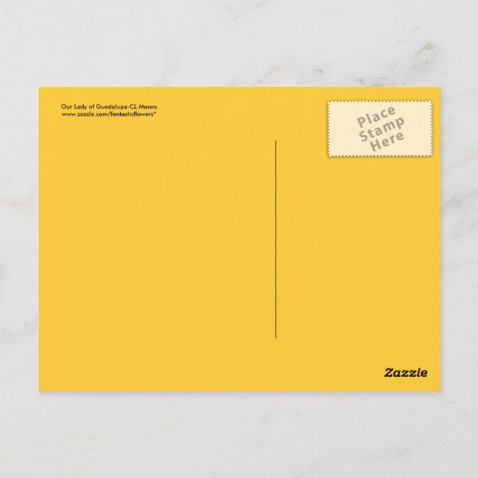Onze dame van Guadalupe Briefkaart (Achterkant)