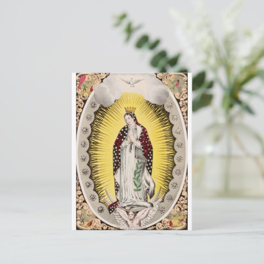 Onze dame van Guadalupe Briefkaart (Staand voorkant)