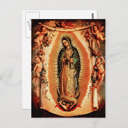 Onze dame van Guadalupe Briefkaart (Voorkant / Achterkant)
