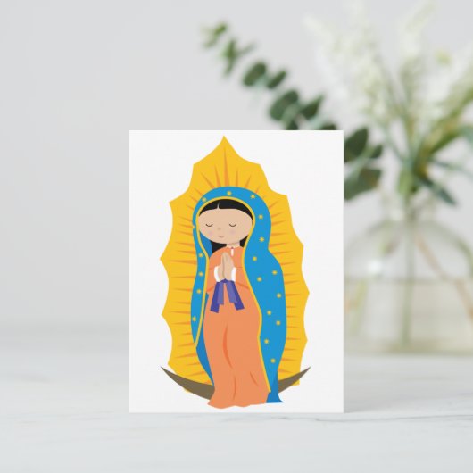 Onze dame van Guadalupe Briefkaart (Staand voorkant)