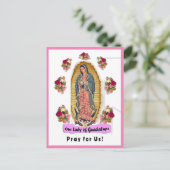 Onze dame van Guadalupe Briefkaart (Staand voorkant)