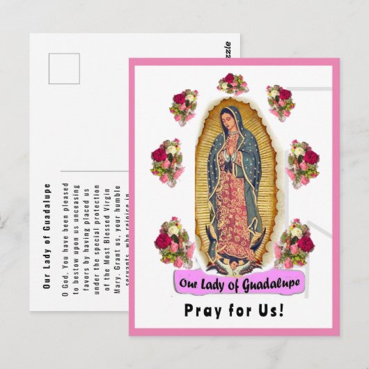 Onze dame van Guadalupe Briefkaart (Voorkant / Achterkant)