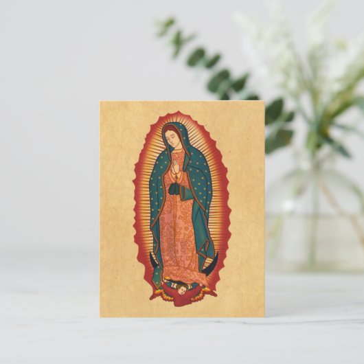 Onze dame van Guadalupe Briefkaart (Staand voorkant)