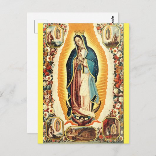 Onze dame van Guadalupe Briefkaart (Voorkant / Achterkant)