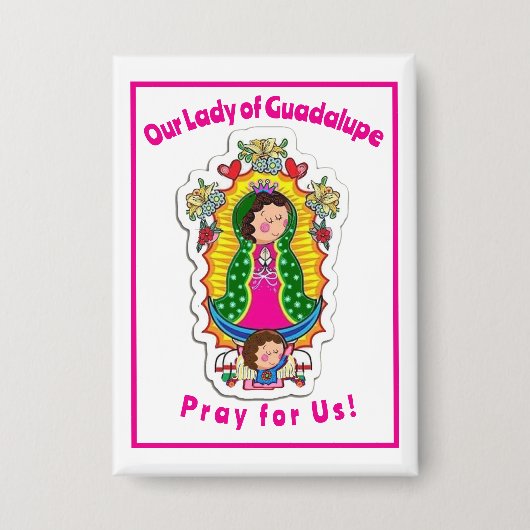 Onze dame van Guadalupe Button (Voorkant)