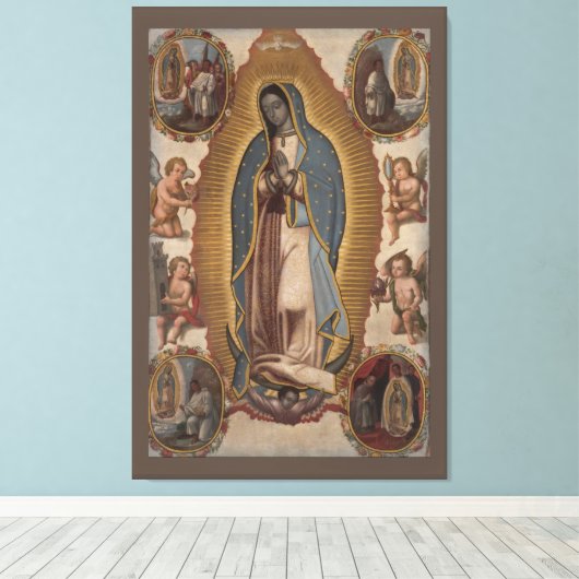 Onze dame van Guadalupe Canvas (Insitu (Houten vloer))