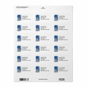 Onze dame van Guadalupe Collage Etiket