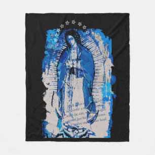 Onze dame van Guadalupe Collage Fleece Deken
