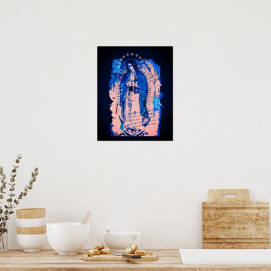 Onze dame van Guadalupe Collage Poster (Keuken)