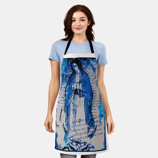 Onze dame van Guadalupe Collage Schort (Gedragen)