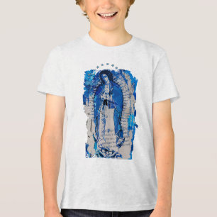 Onze dame van Guadalupe Collage Tri-Blend Shirt