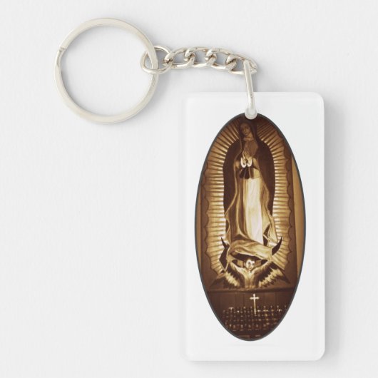 Onze dame van Guadalupe Conejos Colorado Sleutelhanger (Voorkant)