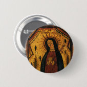 Onze dame van Guadalupe door Pedro Antonio Fresqui Ronde Button 5,7 Cm (Voorkant /achterkant)