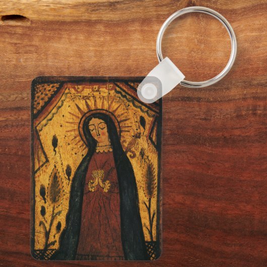 Onze dame van Guadalupe door Pedro Antonio Fresqui Sleutelhanger (Achterkant)
