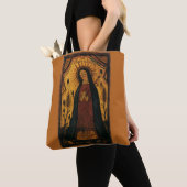 Onze dame van Guadalupe door Pedro Antonio Fresqui Tote Bag (Dichtbij)