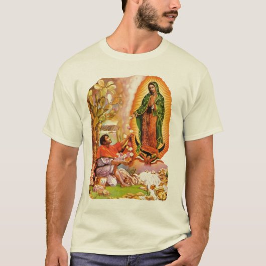 Onze dame van Guadalupe en Saint Juan Diego T-shirt (Voorkant)