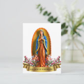 Onze dame van Guadalupe Feestdagenkaart (Staand voorkant)