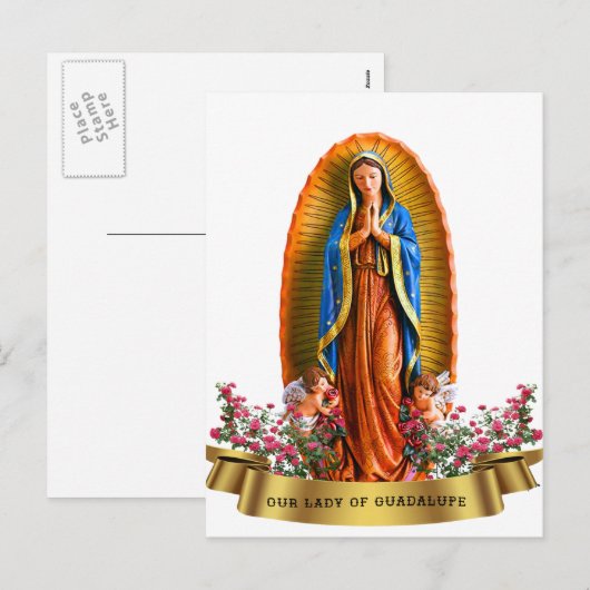 Onze dame van Guadalupe Feestdagenkaart (Voorkant / Achterkant)