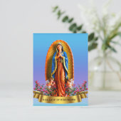 Onze dame van Guadalupe Feestdagenkaart (Staand voorkant)