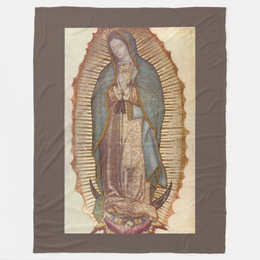 Onze dame van Guadalupe Fleece Deken (Voorkant)