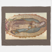 Onze dame van Guadalupe Fleece Deken (Voorkant (Horizontaal))