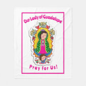 Onze dame van Guadalupe Fleece Deken (Voorkant)