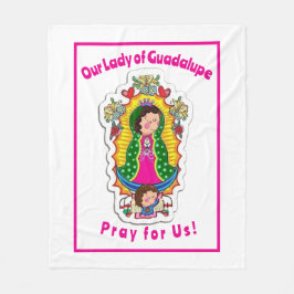 Onze dame van Guadalupe Fleece Deken