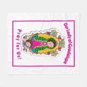 Onze dame van Guadalupe Fleece Deken (Voorkant (Horizontaal))