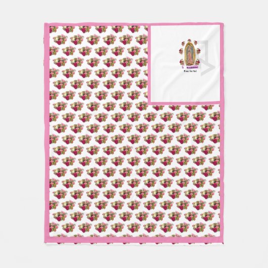 Onze dame van Guadalupe Fleece Deken (Voorkant)