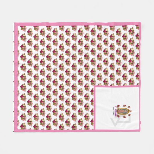 Onze dame van Guadalupe Fleece Deken (Voorkant (Horizontaal))