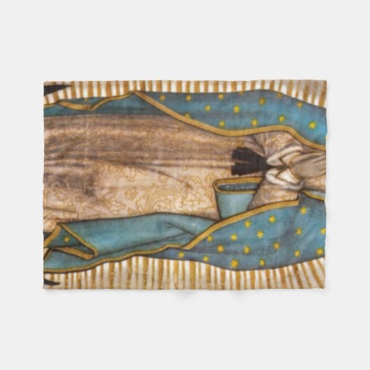 Onze dame van Guadalupe Fleece Deken (Voorkant (Horizontaal))