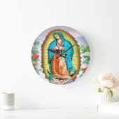 Onze dame van Guadalupe Floral Grote Klok (Huis)