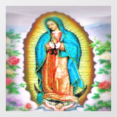 Onze dame van Guadalupe Floral Raamsticker (Vel)