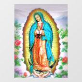 Onze dame van Guadalupe Floral Raamsticker (Vel)