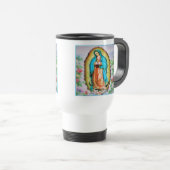 Onze dame van Guadalupe Floral Reisbeker (Voorkant rechts)
