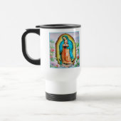 Onze dame van Guadalupe Floral Reisbeker (Links)