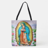 Onze dame van Guadalupe Floral Tote Bag (Voorkant)
