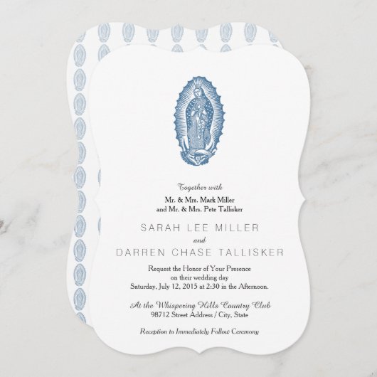 Onze dame van Guadalupe Kaart (Voorkant / Achterkant)