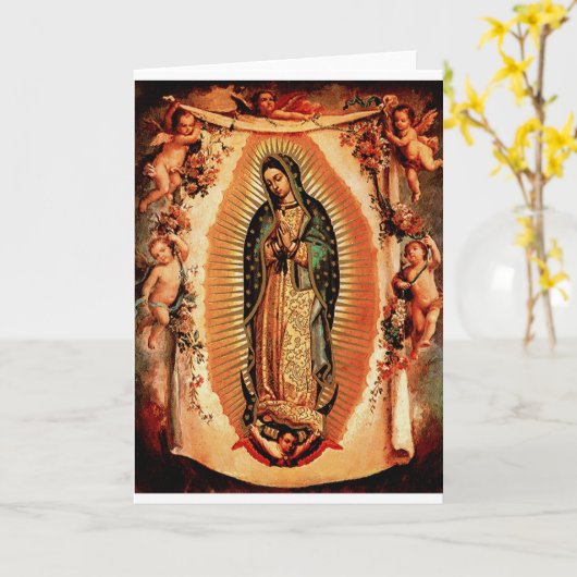 Onze dame van Guadalupe Kaart (Gele Bloem)