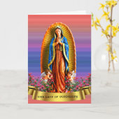 Onze dame van Guadalupe Kaart (Gele Bloem)
