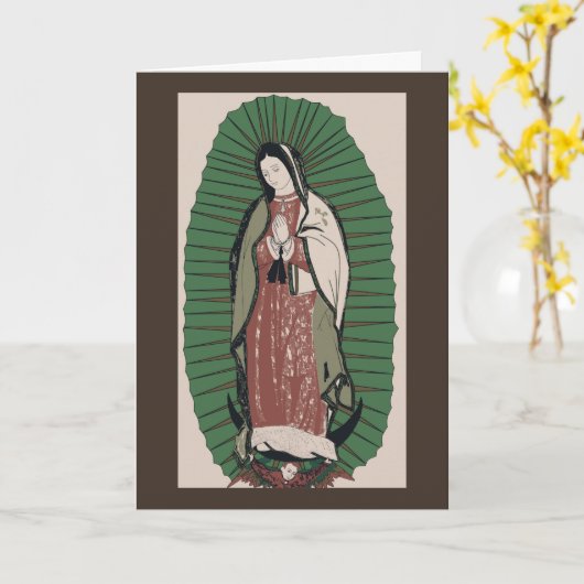 Onze dame van Guadalupe Kaart (Gele Bloem)
